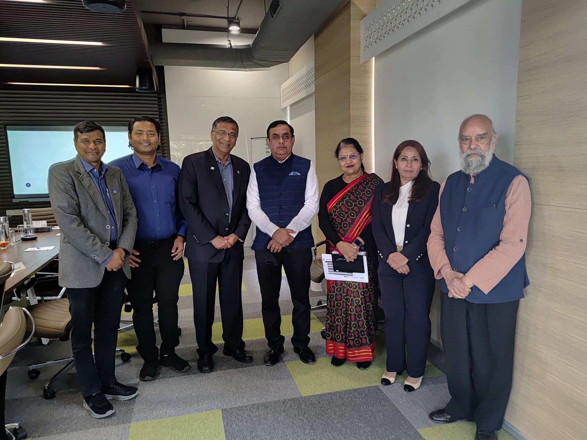 Swapnil Sahoo with Dr. Raju Balakrishnan and Great Lakes colleagues during the AACSB peer review visit