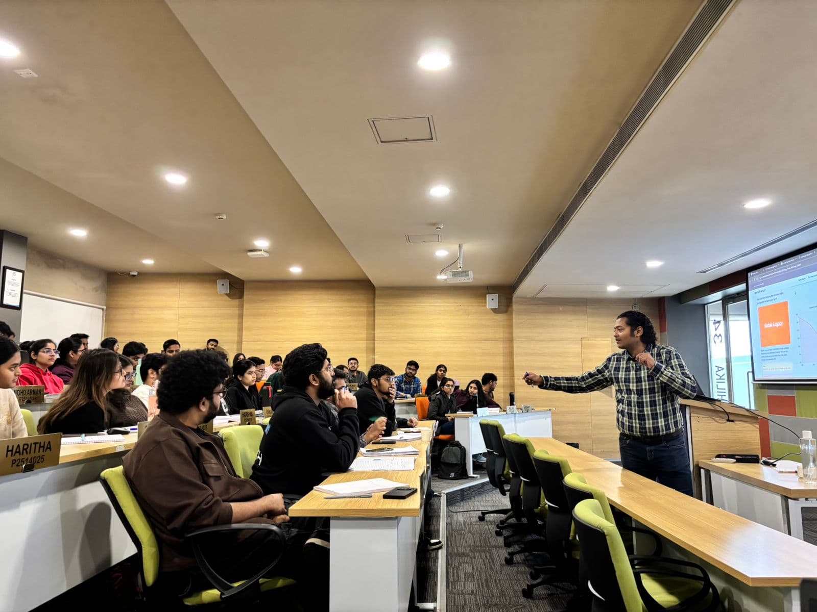 Dr Swapnil Sahoo teaching the Kodak legacy case to a Strategy classroom